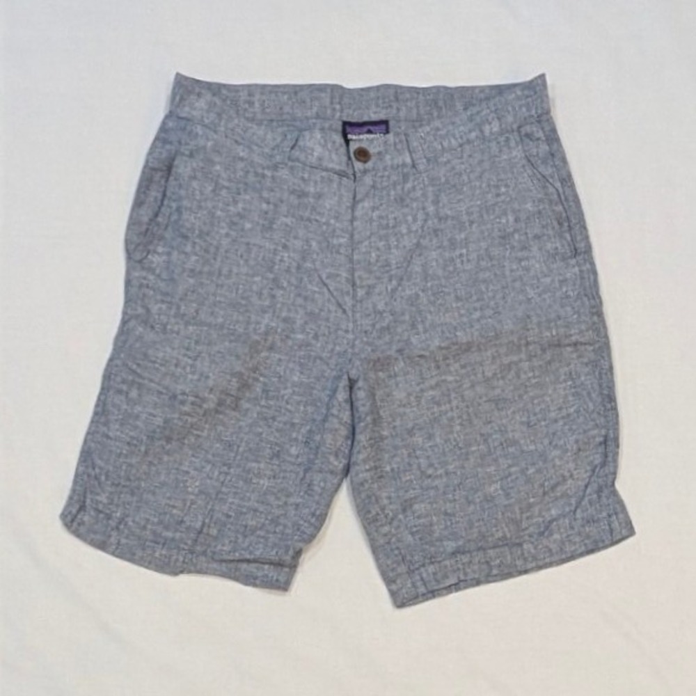 Patagonia Mens 32 Blue Hemp Organic Cotton Blend Lightweight Casual Shorts